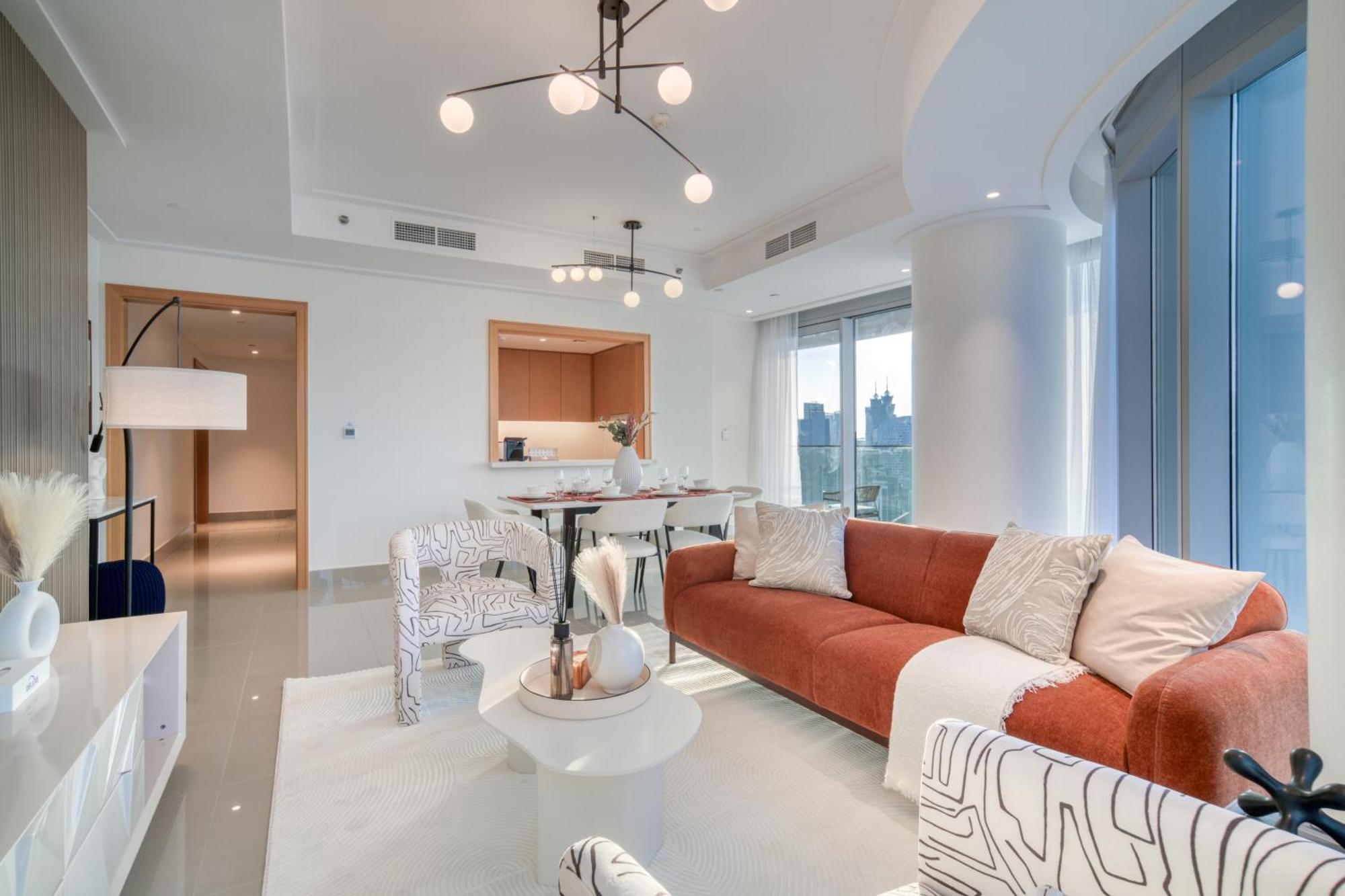 Downtown Luxury - Stunning Burj Khalifa & Sea View - 5 Minutes Walk To Mall Apartment Dubai