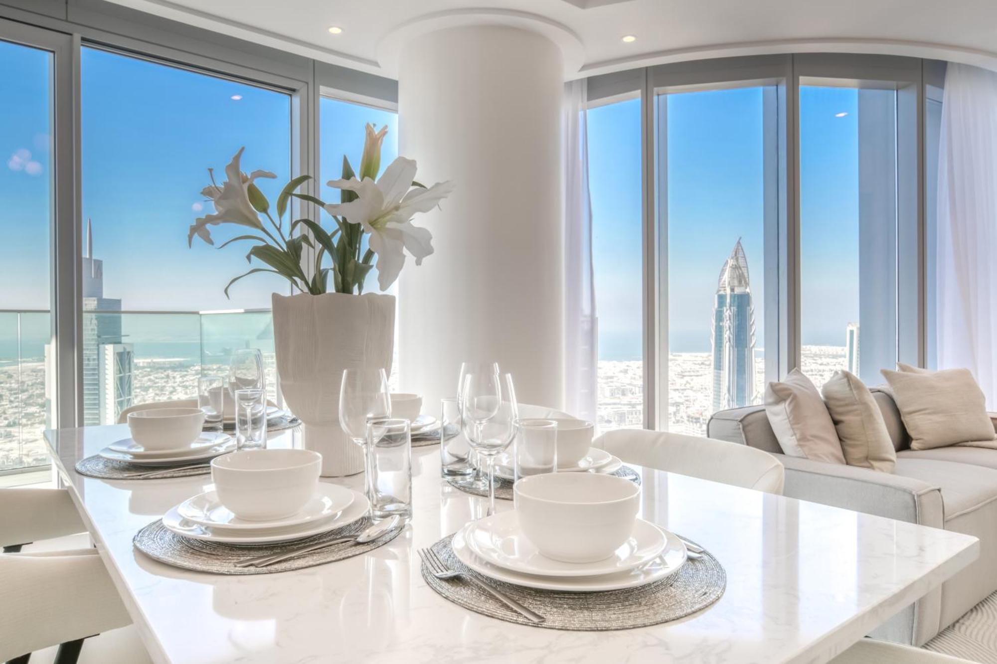 Apartment Downtown Luxury - Stunning Burj Khalifa & Sea View - 5 Minutes Walk To Mall